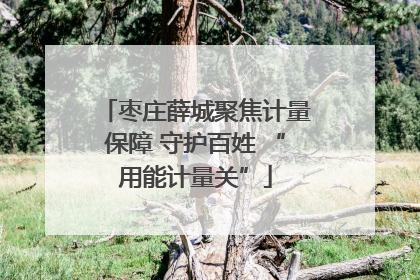 枣庄薛城聚焦计量保障 守护百姓 “用能计量关”